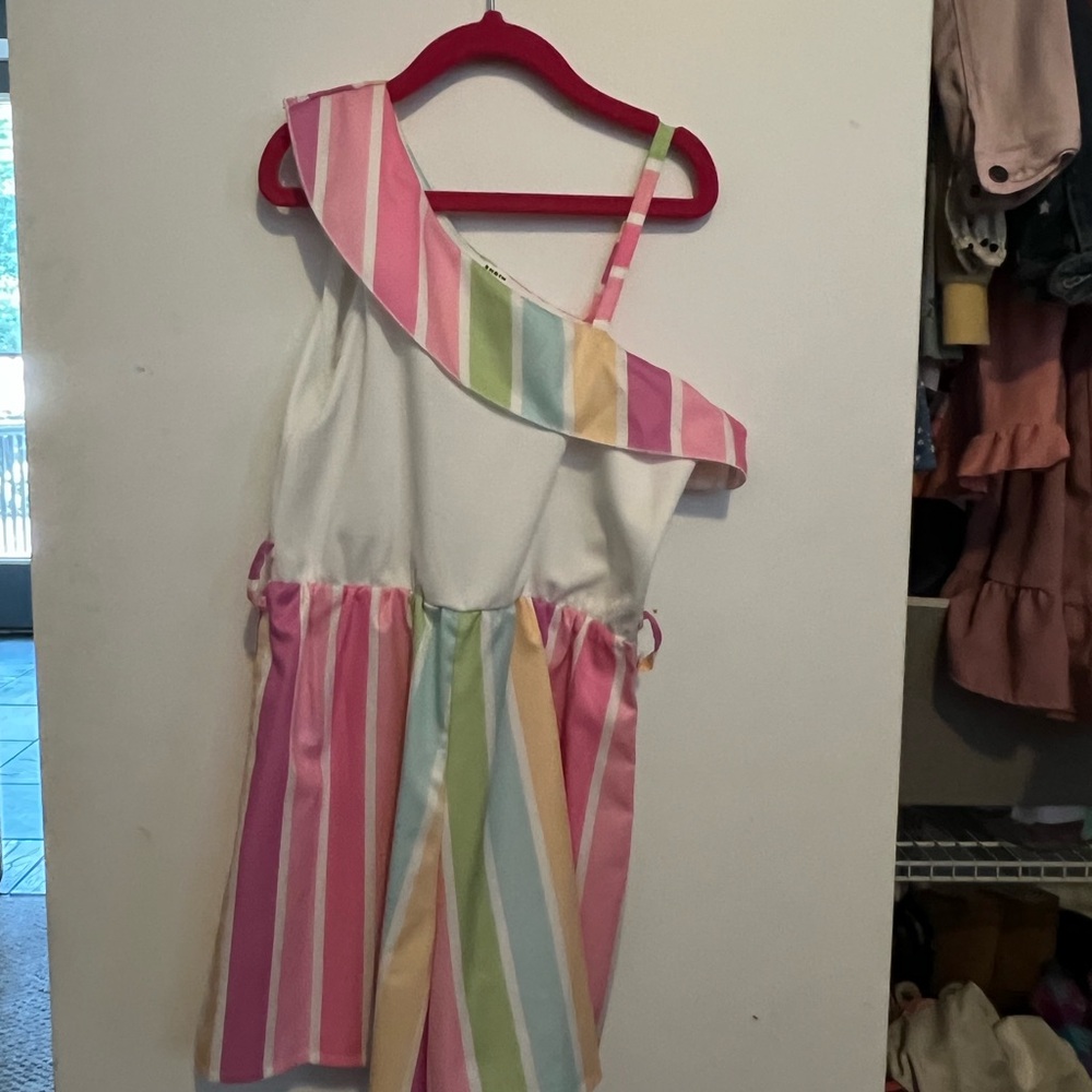 SHEIN Pastel Striped Romper